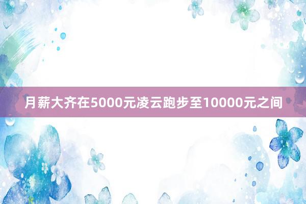 月薪大齐在5000元凌云跑步至10000元之间