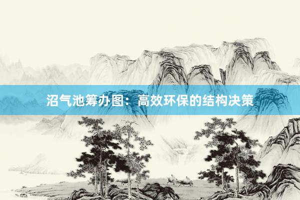 沼气池筹办图:高效环保的结构决策